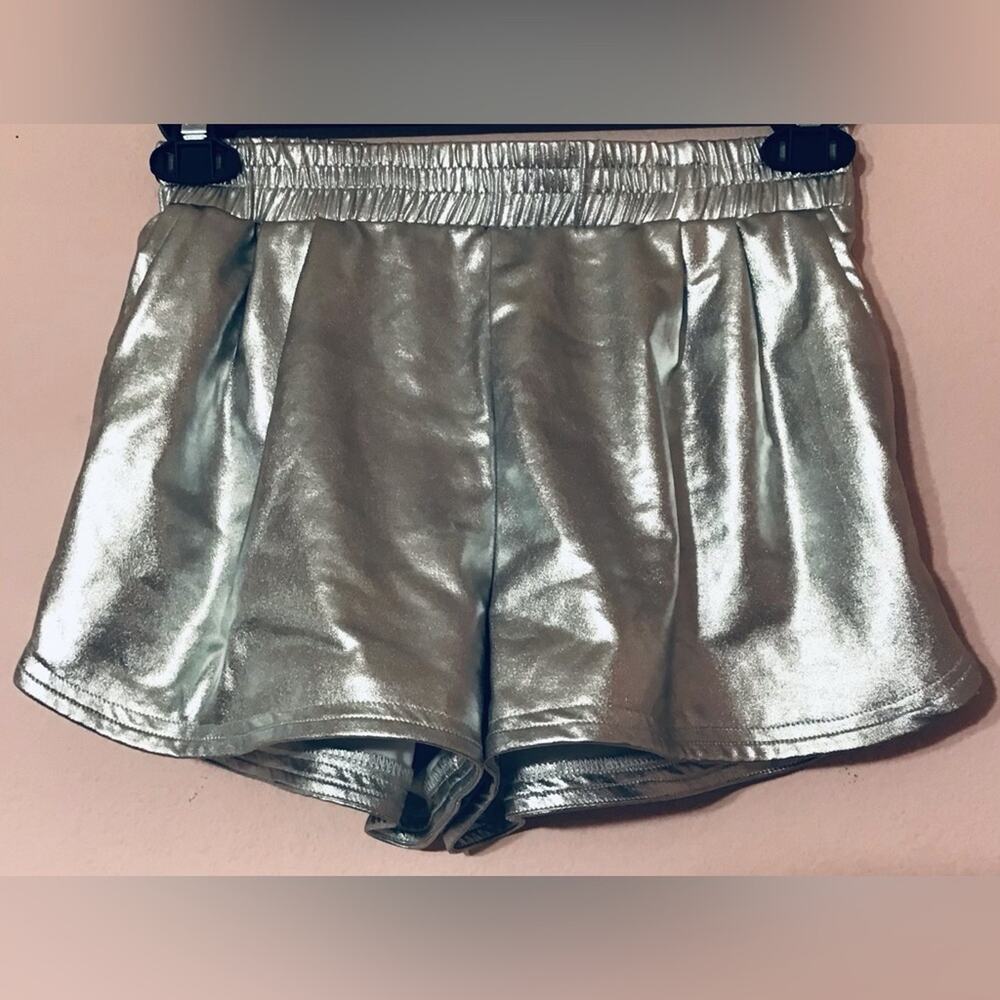 Silver shorts size large
